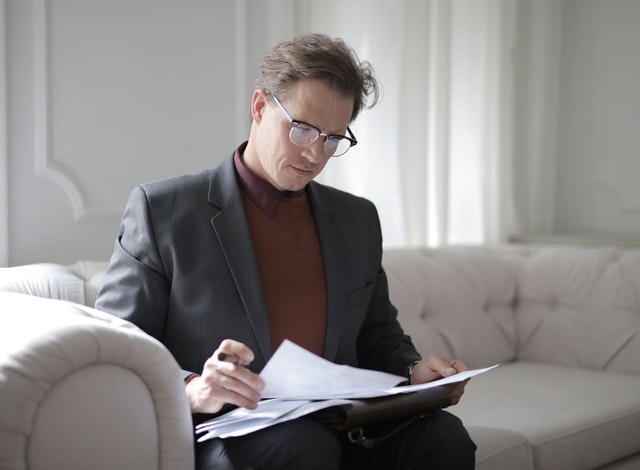 Man Reading a CV